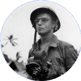Camera Soldier Jim Stephens with an Eyemo Motion Picture Camera